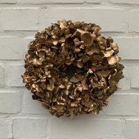 Echter Hortensien Kranz in Gold Ø 24 cm von YukiwariSouShop