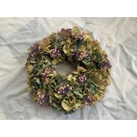 Echter Hortensien Kranz in Grün Und Rosa Ø 23 cm von YukiwariSouShop
