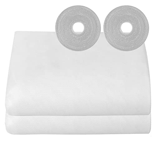 Fliegengitter Fenster 2 Stück Fenstergitter Insektenschutz Ohne Bohren Fliegennetz Mückennetz für Fenster Mückengitter Mosquito Fenster Netz mit Klettband Gegen Insekten Mücken Schutz (Weiß) von Yuknees