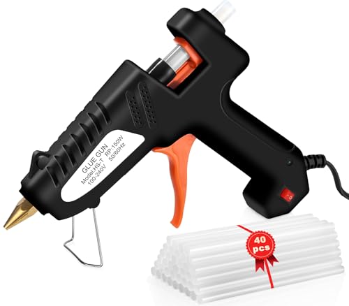 150W Heißklebepistole mit 40pcs Heißklebesticks, 60s Schnelles Aufheizen, Klebepistole für DIY Kunst, Handwerk und schnelle Reparaturen in Haus & Büro 150W Heißklebepistole mit 40pcs Heißklebesticks, 60s Schnelles Aufheizen, Klebepistole für DIY Kunst, Handwerk und schnelle Reparaturen in Haus & Büro von Yulado