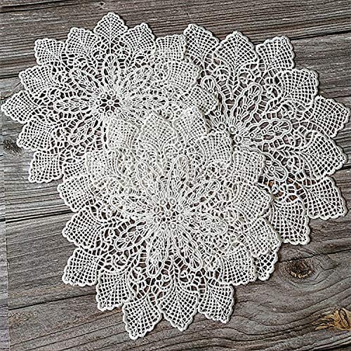 Yulakes 3 Stück weiße Spitze Runde Stickerei Tisch Tischset ,Handarbeit Geklöppelt Spitzendeckchen Baumwolle Placemat Blume Matte,Spitzendeckchen Häkeldeckchen Tischdecke 21cm/25cm/30cm Yulakes 3 Stück weiße Spitze Runde Stickerei Tisch Tischset ,Handarbeit Geklöppelt Spitzendeckchen Baumwolle Placemat Blume Matte,Spitzendeckchen Häkeldeckchen Tischdecke 21cm/25cm/30cm von Yulakes