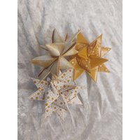 Fröbelsterne-Set/Gelb Gemustert von YuleS7Sachen