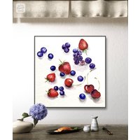 Beeren Original Gemälde Wand Kunst Wohnkultur Geschenk Für Mutter Housewarming von YuliiaMykhaliukArt