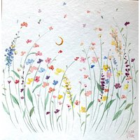 Blumen Kunst Original Aquarellmalerei von YuliiaMykhaliukArt