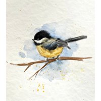 Chickadee Vogel Original Gemälde Wand Kunst Kleiner Wohnkultur Housewarming Geschenk Muttertagsgeschenk von YuliiaMykhaliukArt