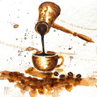 Echte Kaffeetasse Original Gemälde Wand Kunst Kaffee Liebhaber Geschenk Für Freund Einzigartiges Coffee Bar Dekor von YuliiaMykhaliukArt