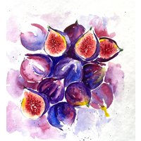 Feigen Original Kunst Aquarell Malerei Home Decor von YuliiaMykhaliukArt