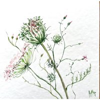 Feldblumen Original Gemälde Wandkunst von YuliiaMykhaliukArt