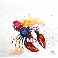 Hummer Original Aquarellmalerei von YuliiaMykhaliukArt
