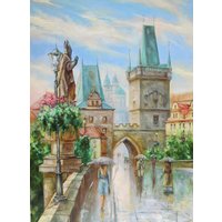 Individuelle Stadt Ölgemälde Auf Leinwand Personalisiertes Familien Kunst Geschenk von YuliiaMykhaliukArt