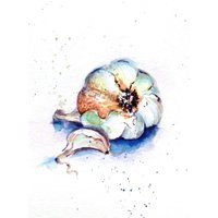 Knoblauch Original Gemälde Wandkunst von YuliiaMykhaliukArt