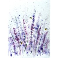 Lavendel 2Er-Set Originalgemälde Wandkunst von YuliiaMykhaliukArt