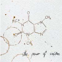 Molekül Von Koffein Originalgemälde Wandkunst von YuliiaMykhaliukArt