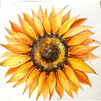 Sonnenblume Originalgemälde Wandkunst von YuliiaMykhaliukArt