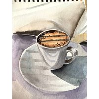 Tasse Kaffee Original Gemälde Art Home Decor Geschenk Für Mutter Gramndma Muttertagsgeschenk von YuliiaMykhaliukArt