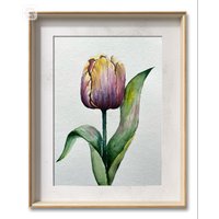 Tulpe Original Vintage Malerei Wand Kunst Wohnkultur Housewarming Geschenk Für Mama Oma Wohnzimmer Frühling Blumen Dekor von YuliiaMykhaliukArt