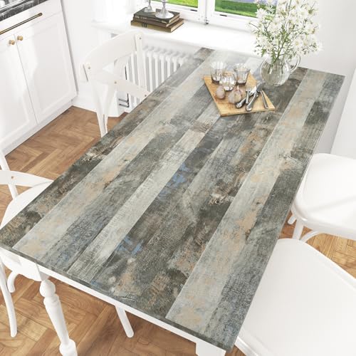 Yullpaper Grau Klebefolie Holzoptik Folie für Möbel Küchenschränke 40 X 300cm Abwaschbare Tapete Holzoptik Grau Dekofolie Möbelfolie Selbstklebend Wandtapete PVC Folie Arbeitsplatte Küche Holztapete von Yullpaper