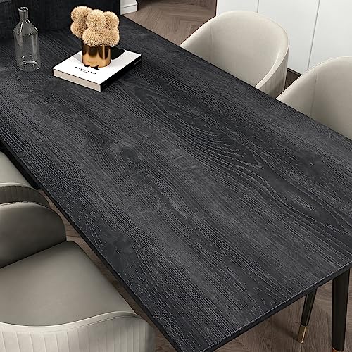 Yullpaper Tapete Holzoptik Schwarz Grau Folie Arbeitsplatte Küche Möbelfolie Selbstklebend Abwaschbare Klebefolie Schwarz Wand Tapeten Wohnzimmer Graue Holzfolie Selbstklebend Für Möbel 40cm X 200cm von Yullpaper