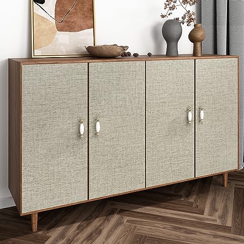 Yullpaper Selbstklebende Tapete Beige Grau Möbelfolie Selbstklebend Wand Tapeten Wohnzimmer Klebefolie Möbel Beige Grau Vintage Tapete Badezimmer Wasserfest Strukturtapete 40cm X 200cm von Yullpaper