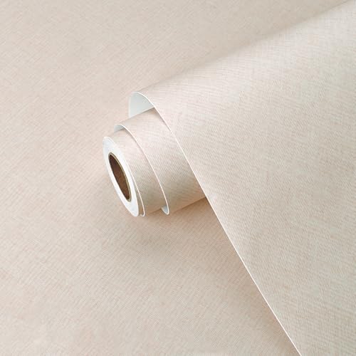 Yullpaper Selbstklebende Tapete Beige Vintage 40cm X 800cm - Klebefolie für Möbel, Wand, Tisch, Schränke - Retro Möbelfolie für Wohnzimmer und Küche von Yullpaper