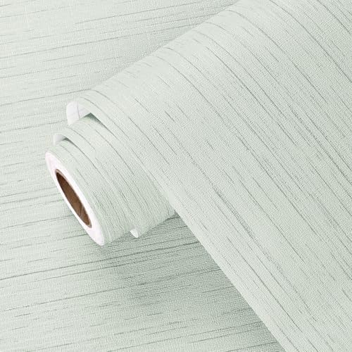 Yullpaper Selbstklebende Tapete - Grün, 40cm x 800cm, Klebefolie für Möbel, Wand, Tapeten, Möbelfolie, Dekofolie, Selbstklebend, Abwaschbar, Strukturtapete, Grüne Tapete für Schlafzimmer, Wohnzimmer von Yullpaper