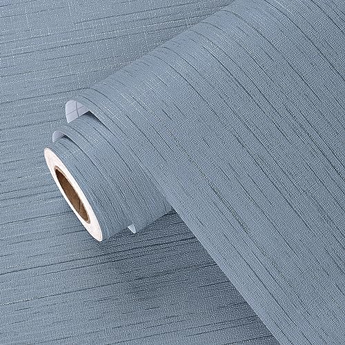 Yullpaper Tapete Blau Selbstklebend Vintage 40cm X 800cm Blaue Wand Tapeten Wohnzimmer Dekofolie Möbelfolie Selbstklebend Klebefolie Blau für Küchenschränke Abwaschbare Strukturtapete Schlafzimmer von Yullpaper