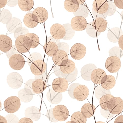 Yullpaper Tapete Blumen Blätter Selbstklebend Vintage Klebefolie Muster Orange Rosa für Möbel Wand Tapeten Folie für Küchenschränke Tapete Rosa Schlafzimme Möbelfolie Selbstklebend 44.5cm x 300cm von Yullpaper