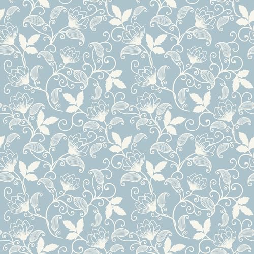 Yullpaper Tapete Blumen Blau Möbelfolie Selbstklebend Klebefolie Blumen für Möbel Schränke Tapete Selbstklebend Vintage Blaue Wasserfest Tapeten Wohnzimmer Muster Retro Blumentapete 44.5cm X 300cm Yullpaper Tapete Blumen Blau Möbelfolie Selbstklebend Klebefolie Blumen für Möbel Schränke Tapete Selbstklebend Vintage Blaue Wasserfest Tapeten Wohnzimmer Muster Retro Blumentapete 44.5cm X 300cm von Yullpaper