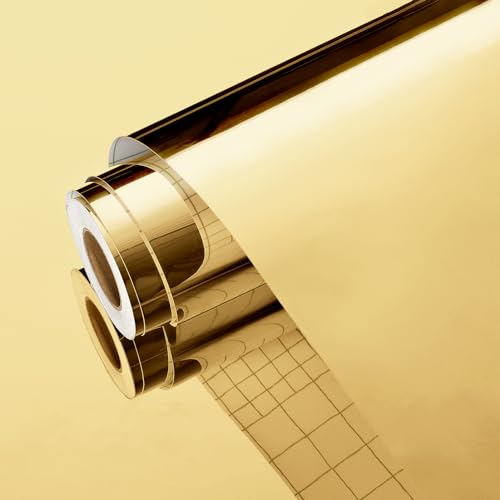Yullpaper Tapete Gold Flexible Spiegelfolie Selbstklebend 40cm X 800cm Klebefolie Gold Klebefolie für Möbel Schrank Wand Deko Tapeten Wohnzimmer Möbelfolie für Arbeitsplatte Spiegel Aufkleber Gold Yullpaper Tapete Gold Flexible Spiegelfolie Selbstklebend 40cm X 800cm Klebefolie Gold Klebefolie für Möbel Schrank Wand Deko Tapeten Wohnzimmer Möbelfolie für Arbeitsplatte Spiegel Aufkleber Gold von Yullpaper