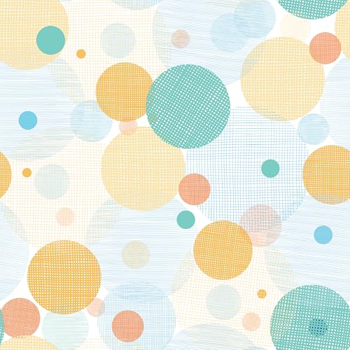 Yullpaper Tapete Kinderzimmer Mustertapete Grün/Blau/Orange Möbelfolie Selbstklebend Bunte Klebefolie Möbel Wand Tapeten Schlafzimmer Dekofolie Selbstklebend Folie Küchenschränke Tisch 44.5cm x 300cm von Yullpaper