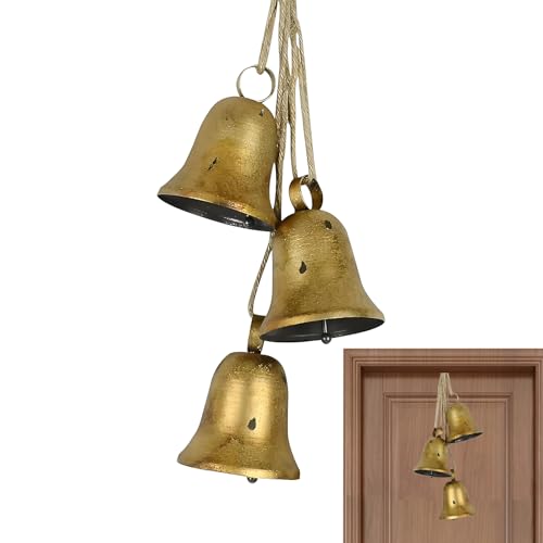Yulokdwi Christbaumglocken | Rustikale Deko für Zuhause und Party,Vintage Weihnachtsglocken für den Baum,Für Innenbereich Außenbereich Fenster Wand Garten Vordereingang Terrasse von Yulokdwi