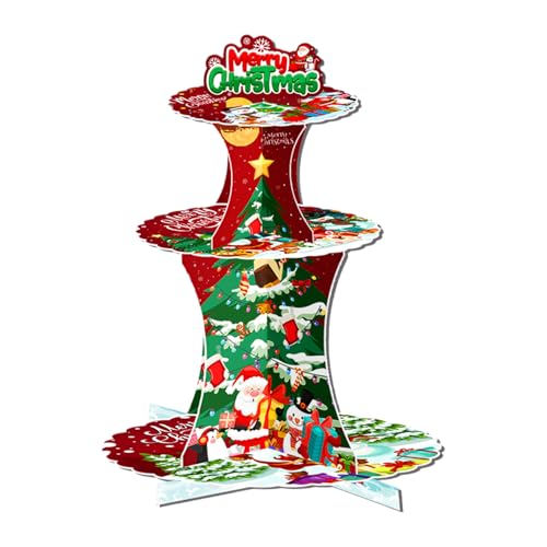 Yulokdwi Cupcake Turm,3 Etagen Weihnachts Cupcake Ständer - Festlicher Halter Für Feiertage treffen Geburtstagsfeier,Geburtstagsfeier Festival Urlaub Veranstaltung Yulokdwi Cupcake Turm,3 Etagen Weihnachts Cupcake Ständer - Festlicher Halter Für Feiertage treffen Geburtstagsfeier,Geburtstagsfeier Festival Urlaub Veranstaltung von Yulokdwi