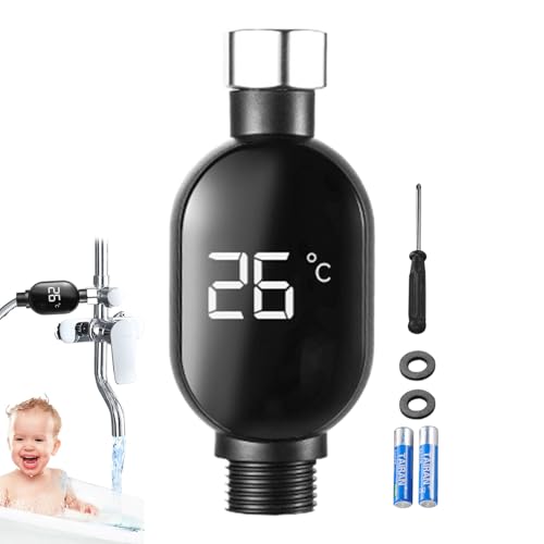Yulokdwi Duschwasser Temperatur Anzeige | LED Digitalanzeige Badewannenthermometer für Babys | Wasserdicht Für Badezimmer Hotel Haushalt von Yulokdwi