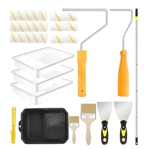Yulokdwi Farbroller-Set - Multifunktionales Malerrollen-Set Mit Teleskopstiel - Renovierungszubehör Für Hausprojekte Kunsthandwerk Dekoration Terrassen Türen Zäune Decken Wände Yulokdwi Farbroller-Set - Multifunktionales Malerrollen-Set Mit Teleskopstiel - Renovierungszubehör Für Hausprojekte Kunsthandwerk Dekoration Terrassen Türen Zäune Decken Wände von Yulokdwi
