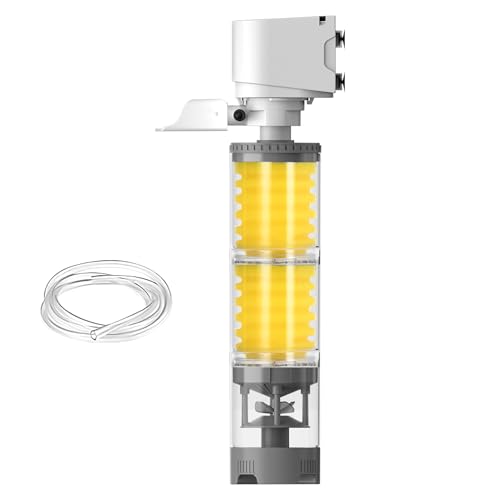 Yulokdwi Filter Für Fischbecken | Internes Schildkrötenaquarium Belüfter-Sieb | Leistungsstarker Belüfterfilter Für Süßwasser Aquarium Salzwasser Teich von Yulokdwi