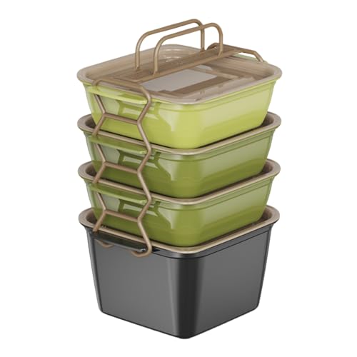 Yulokdwi Frühstücksn Snackbehälter - Frisches Snack Tablett - Wiederverwendbare Tragbares Tablett Für Kinderfest Reise Zuhause Erwachsene Auto Picknick Mittagessen von Yulokdwi