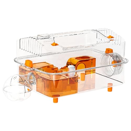 Yulokdwi Großes Hamsterheim | Vollsicht Käfig Mit Durchsichtiger Sicht - Dekorativer Durchsichtiger Aktivitätsbereich mit Futterspender und Laufrad Yulokdwi Großes Hamsterheim | Vollsicht Käfig Mit Durchsichtiger Sicht - Dekorativer Durchsichtiger Aktivitätsbereich mit Futterspender und Laufrad von Yulokdwi