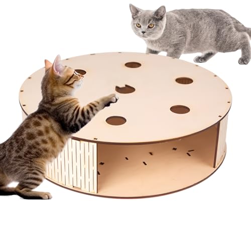 Yulokdwi Katzenjagdspielzeug,Holz Jagdbox Mit Beute Spiel Für Kätzchen | Spielzeug Zur Geistigen Förderung Haustierzubehör Für Wohnzimmer Boden Balkon Schlafzimmer & Draußen Yulokdwi Katzenjagdspielzeug,Holz Jagdbox Mit Beute Spiel Für Kätzchen | Spielzeug Zur Geistigen Förderung Haustierzubehör Für Wohnzimmer Boden Balkon Schlafzimmer & Draußen von Yulokdwi