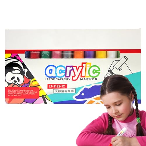 Yulokdwi Markerset, Kunstmarker Für Erwachsene, Wasserfeste Waschbare Doppelseitige 8mm Spitze Schmutzabweisende Farbstifte Set Für Schule Unterricht Scrapbooking Stoff Steine von Yulokdwi