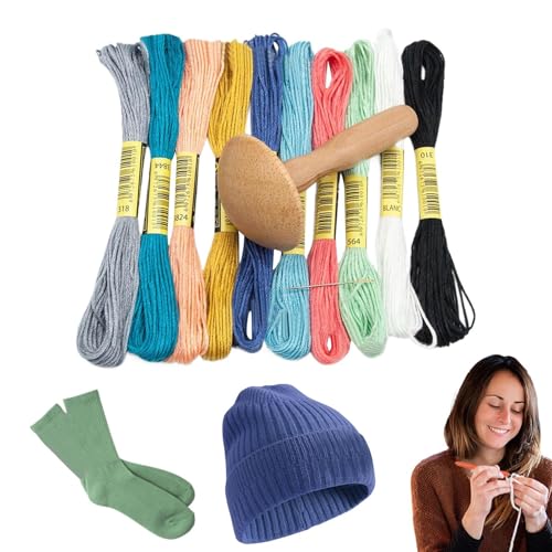 Yulokdwi Stopfpilz Für Socken | Holz-Stickwerkzeug Mit Garn - Handgefertigtes Reparaturwerkzeug Für Kleidung Socken Hüte Familie Freunde Zuhause Reisen Yulokdwi Stopfpilz Für Socken | Holz-Stickwerkzeug Mit Garn - Handgefertigtes Reparaturwerkzeug Für Kleidung Socken Hüte Familie Freunde Zuhause Reisen von Yulokdwi