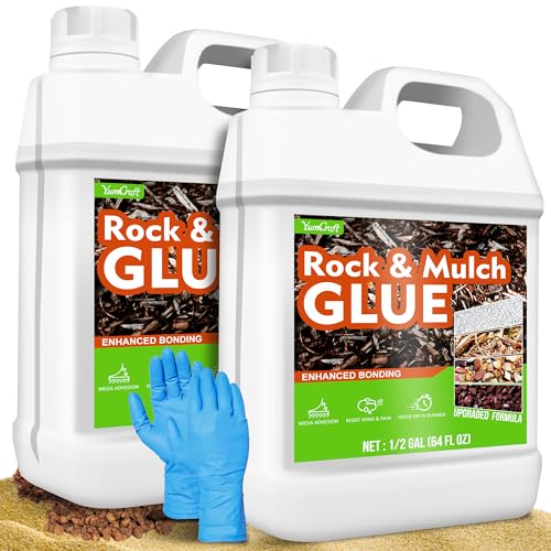 4L Kiesbinder, Extra Stark Steinkleber/Kieskleber - Steinversiegelung Bindemittel füR Kieselsteine, Stein Versieglung Universell Anwendbar füR Landschaftsbau, Gartenwegen, Terrassenplatten, Kies von YumCraft