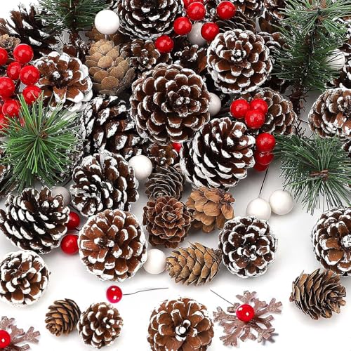 135 Stück Weihnachtsbeeren Tannenzweige, Weihnachtsbeeren Picks künstliche Tannenzapfen für Weihnachten Kranz und Girlande DIY Baumschmuck Christbaumschmuck 135 Stück Weihnachtsbeeren Tannenzweige, Weihnachtsbeeren Picks künstliche Tannenzapfen für Weihnachten Kranz und Girlande DIY Baumschmuck Christbaumschmuck von YumSur