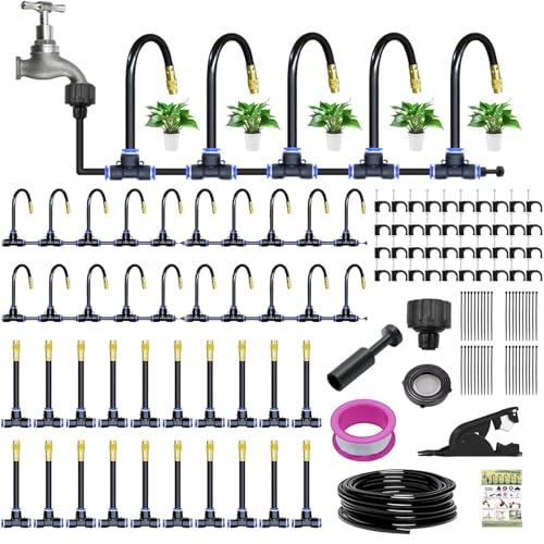 Quick-Connect Drip Irrigation System Kit,360° Curved Bewässerungssystem Garten,Automatische Bewässerungssets,Garten Bewässerung Kit,Misting System Landschaft,Flower Bed und Terrasse Pflanzen (65.62Ft) Quick-Connect Drip Irrigation System Kit,360° Curved Bewässerungssystem Garten,Automatische Bewässerungssets,Garten Bewässerung Kit,Misting System Landschaft,Flower Bed und Terrasse Pflanzen (65.62Ft) von YumSur