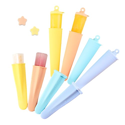 Eisformen Silikon, 8 Stück Wassereis Eislutscher Bunt,Wiederverwendbare Stieleisformer,EIS am Stiel Formen,Popsicle Silikonform Kinder Ice Pop Maker Set von YumSur