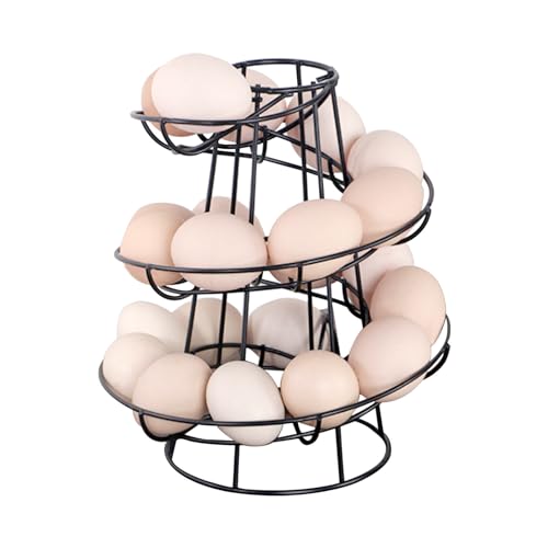 Ei Skelter Deluxe Moderne Spira Spender Rack Ei Spender Rack Ei Lagerung Halter Ständer Ei Spender Rack Organizer Halter mit Tragen Griff von Yumech
