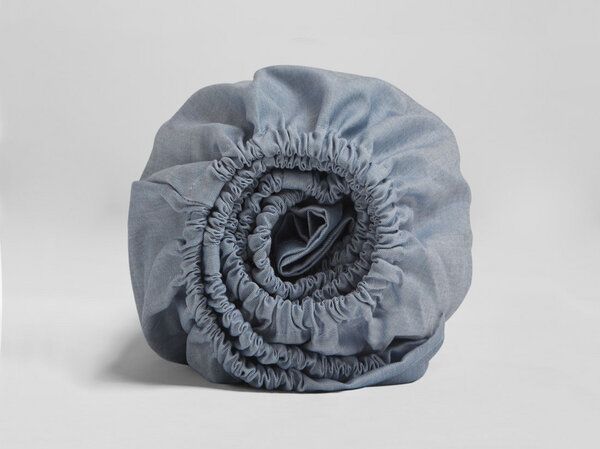 Yumeko Spannbettlaken Bio-Baumwolle TENCEL Chambray von Yumeko