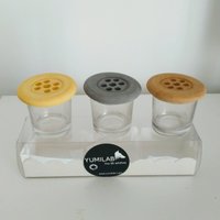 3 Mini Rechte Vasen Mit Deckel Botonflor Blumenhalter Personalisierten Farben - Exklusives Design Panots 3 Mini Rechte Vasen Mit Deckel Botonflor Blumenhalter Personalisierten Farben - Exklusives Design Panots von Yumilab