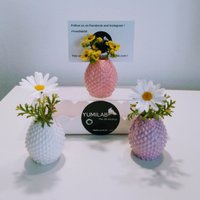 3 Mini-Vasen-Kartenhalter/Ananas-Fotohalter - Mini Vasen Keramikharz Mit Personalisierten Farben Exklusives Design 3 Mini-Vasen-Kartenhalter/Ananas-Fotohalter - Mini Vasen Keramikharz Mit Personalisierten Farben Exklusives Design von Yumilab