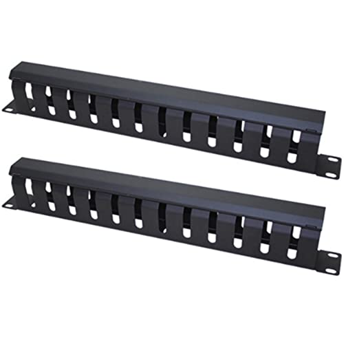 YUMIN 2X 1U Kabel Management Horizontal Montiert 19 Server Rack von Yumin