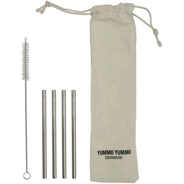 Yummii Yummii Edelstahl-Strohhalme | 4er-Pack von Yummii Yummii